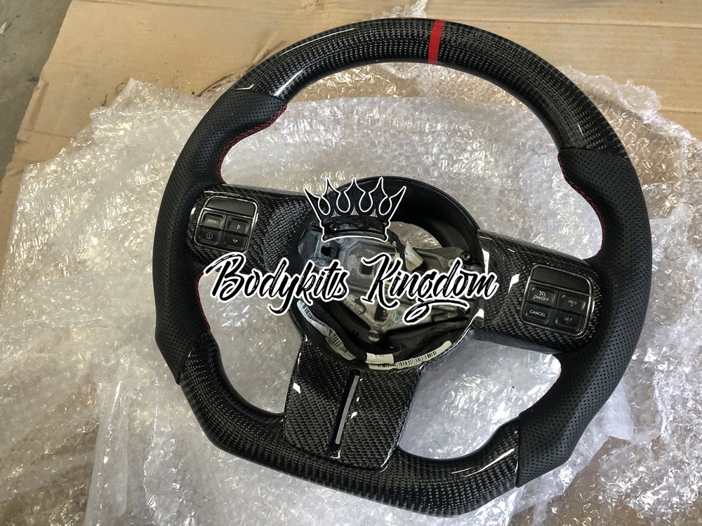 Carbon Fiber Steering wheel Jeep Wrangler, Compass, Patriot bodykit kingdom