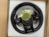Updated Carbon fiber Steering Wheel with LED - A C CLA G GL E GLC GLA GLE GLS CLS C117 W176