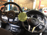 Updated Carbon fiber Steering Wheel with LED - A C CLA G GL E GLC GLA GLE GLS CLS C117 W176