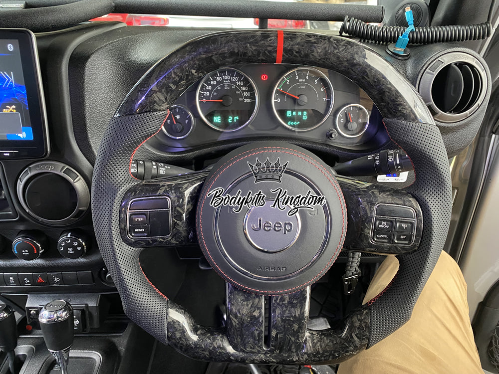 Carbon Fiber Steering wheel Jeep Wrangler, Compass, Patriot bodykit