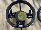 Updated Carbon fiber Steering Wheel with LED - A C CLA G GL E GLC GLA GLE GLS CLS C117 W176