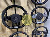 Updated Carbon fiber Steering Wheel with LED - A C CLA G GL E GLC GLA GLE GLS CLS C117 W176