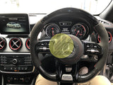 Updated Carbon fiber Steering Wheel with LED - A C CLA G GL E GLC GLA GLE GLS CLS C117 W176