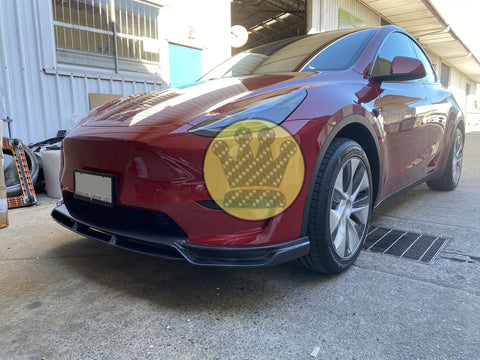 Carbon Fiber Front Lip - Model Y