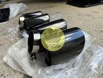 Gloss Black exhaust Tips - Landrover Defender 110 90 Series