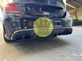 B Style Carbon Fiber Diffuser - W205 Sedan C63s C43 C300