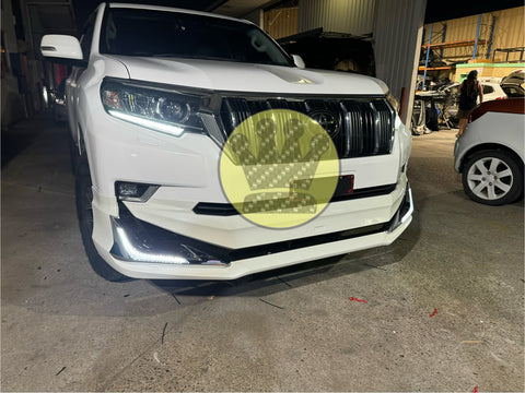 M style front lip with LEDs - Prado 150