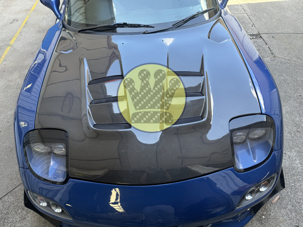 Amemiya Style Carbon Fiber Bonnet - RX7 FD – bodykit kingdom