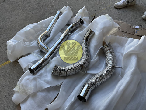 Stainless stell down pipe - C190 R190 AMG GT C GTS (15-17)