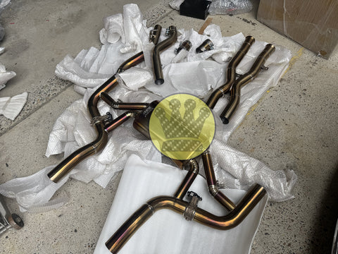 Gold Titanium Exhaust system - C190 R190 AMG GT C GTS (15-22)