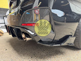Gloss black rear diffuser with brake light - G26 4 Series