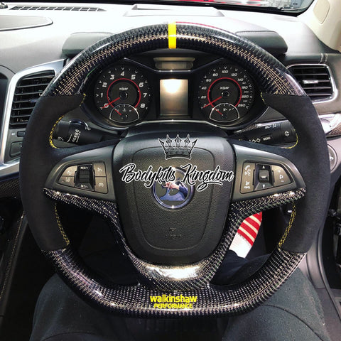 thumbnail image 2 of Custom VF Carbon Fiber Steering Wheel – Holden HSV R8 / Chevy SS – Alcantara & Paddles 2 of 5