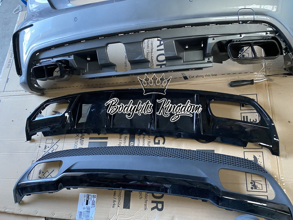 Gloss Black Diffuser - W176 A Class – bodykit kingdom