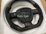 Carbon Fiber Steering Wheel - 07+ 8V A3 S3 A4 A5 A7 RS5 RS4