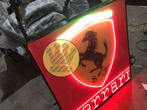Ferrari Logo LED sign – bodykit kingdom