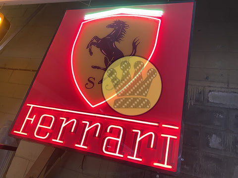 Ferrari Logo LED sign – bodykit kingdom